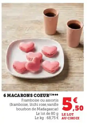 6 MACARONS COEUR