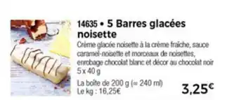 Thiriet 5 Barres Glacèes Noisette offre