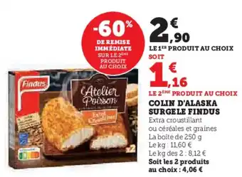 Super U COLIN D'ALASKA SURGELE FINDUS offre