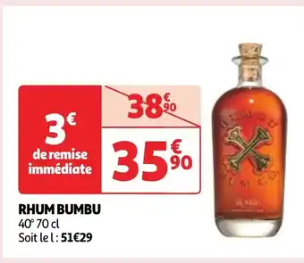 Auchan RHUM BUMBU 40° 70 cl offre