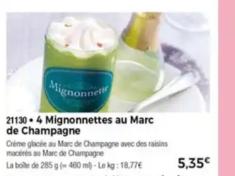 Thiriet 4 Mignonnettes Au Marc De Champagne offre