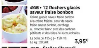Thiriet 12 Rochers Glacès Saveur Fraise Bonbon offre