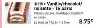 Vanille/Chocolat Noisette - 16 Parts