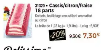 Thiriet Cassis/Citron/Fraise 18 Parts offre