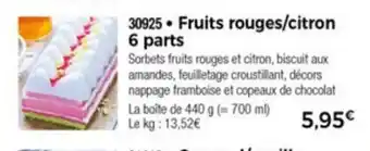 Thiriet Fruits Rouges/Citron 6 Parts offre