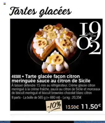 Tarte Glacèe Facon Citron Meringuèe Sauce Au Citron De Sicile