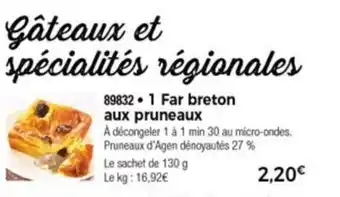 Thiriet 1 Far Breton Aux Pruneaux offre