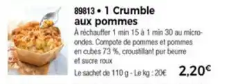 1 Crumble Aux Pommes