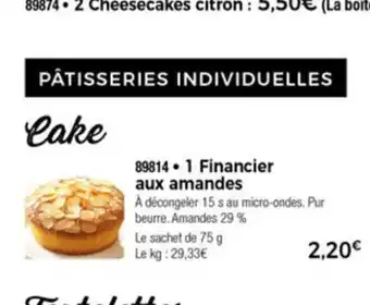 1 Financier Aux Amandes