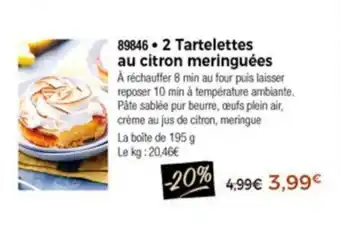 2 Tartelettes Au Citron Meringuèes