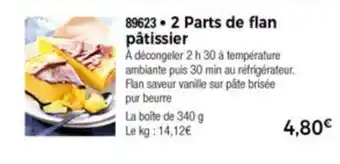 Thiriet 2 Parts De Flan Patissier offre