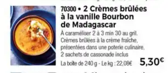Thiriet 2 Crèmes Brulèes A La Vanille Bourbon De Madagascar offre