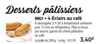 Thiriet 4 èclairs Au Cafè offre