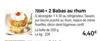 Thiriet 2 Babas Au Rhum offre