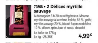 Thiriet 2 Dèlices Myrtille Sauvage offre