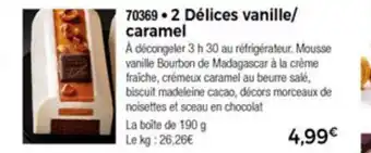 Thiriet 2 Dèlices Vanille/Caramel offre