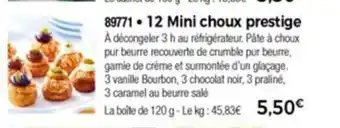 Thiriet 12 Mini Choux Prestige offre