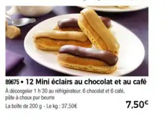 Thiriet 12 Mini èclairs Au Chocolat Et Au Cafè offre