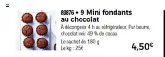 9 Mini Fondants Au Chocolat