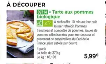 Thiriet Tarte Aux Pommes Biologique offre