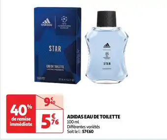 Auchan ADIDAS EAU DE TOILETTE 100 ml offre