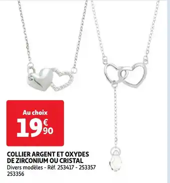 Auchan COLLIER ARGENT ET OXYDES DE ZIRCONIUM offre