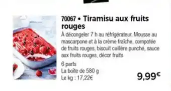 Tiramisu Aux Fruits Rouges
