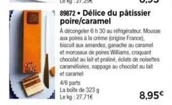 Thiriet Delice Du Patissier Poire/Caramel offre