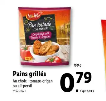 Lidl Pains grillés offre