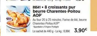 8 Croissants Pur Beurre Charentes-Poitou AOP