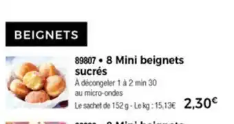 8 Mini Beignets Sucrès