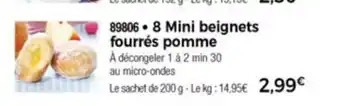 Thiriet 8 Mini Beignets Fourrès Pomme offre
