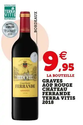 U Express Château ferrande graves aop rouge terra vitis 2018 offre