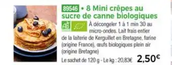 Thiriet 8 Mini Crèpes Au Sucre De Canne Biologiques offre