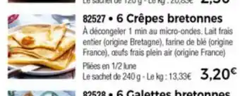 Thiriet 6 Crèpes Bretonnes offre
