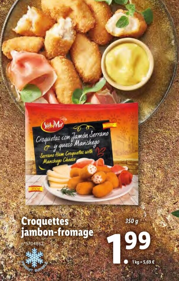 Promo Croquettes jambonfromage chez Lidl