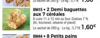 Thiriet 2 Demi Baguettes Aux 7 Cèrèales offre