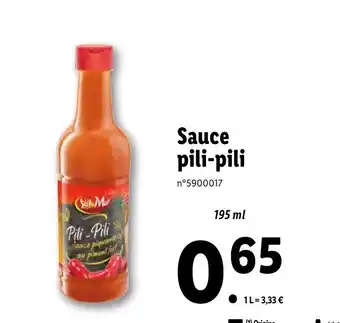 Lidl Sauce pili-pili offre