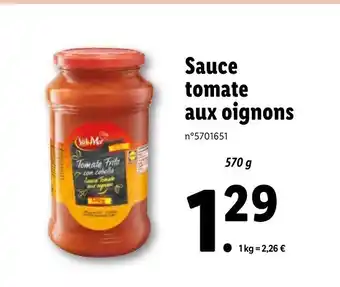 Lidl Sauce tomate aux oignons offre