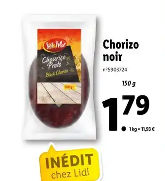 Lidl Chorizo noir offre