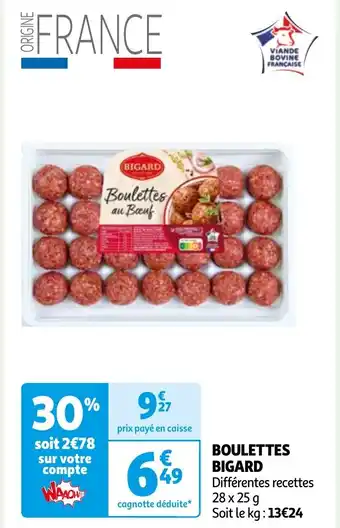 Auchan BOULETTES BIGARD offre