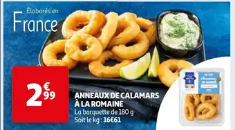 Auchan ANNEAUX DE CALAMARS À LA ROMAINE offre