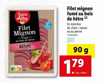 Filet mignon fumé au bois de hêtre