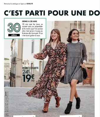 Gémo Robe Courte offre