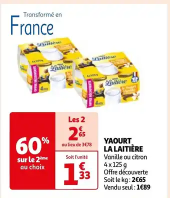 Auchan YAOURT LA LAITIÈRE offre