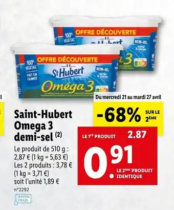 Saint-Hubert Omega 3 demi-sel
