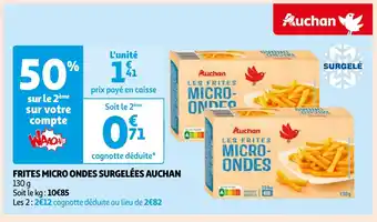 Auchan FRITES MICRO ONDES SURGELÉES AUCHAN offre