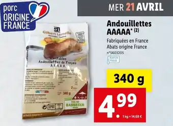Lidl Andouillettes offre