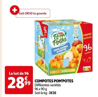 Auchan COMPOTES POM'POTES offre