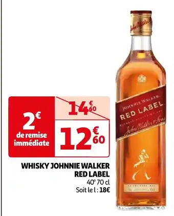 Auchan WHISKY JOHNNIE WALKER RED LABEL offre